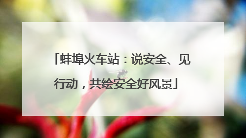蚌埠火车站：说安全、见行动，共绘安全好风景