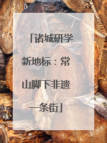 诸城研学新地标：常山脚下非遗一条街