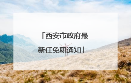 西安市政府最新任免职通知
