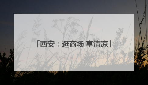 西安：逛商场 享清凉