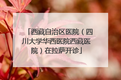 西藏自治区医院（四川大学华西医院西藏医院）在拉萨开诊