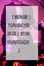 观海潮｜当海南自贸港遇上跨境电商综试区
