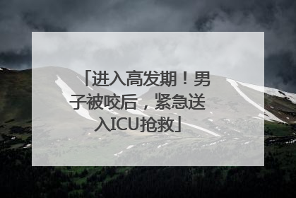 进入高发期！男子被咬后，紧急送入ICU抢救