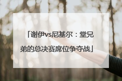 谢伊vs尼基尔：堂兄弟的总决赛席位争夺战