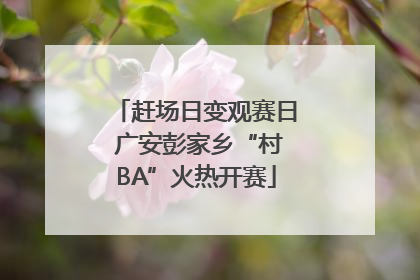 赶场日变观赛日 广安彭家乡“村BA”火热开赛