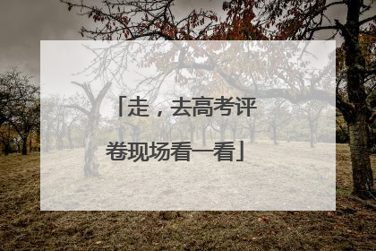 走，去高考评卷现场看一看