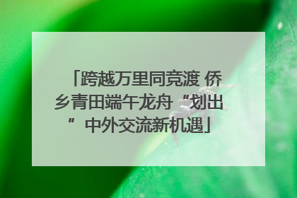 跨越万里同竞渡 侨乡青田端午龙舟“划出”中外交流新机遇