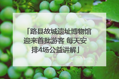 路县故城遗址博物馆迎来首批游客 每天安排4场公益讲解