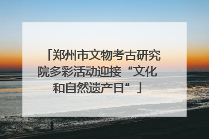郑州市文物考古研究院多彩活动迎接“文化和自然遗产日”