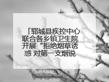 郓城县疾控中心联合各乡镇卫生院开展“拒绝烟草诱惑 对第一支烟说不”健康教育宣传活动