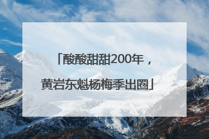 酸酸甜甜200年，黄岩东魁杨梅季出圈