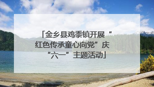 金乡县鸡黍镇开展“红色传承童心向党”庆“六一”主题活动