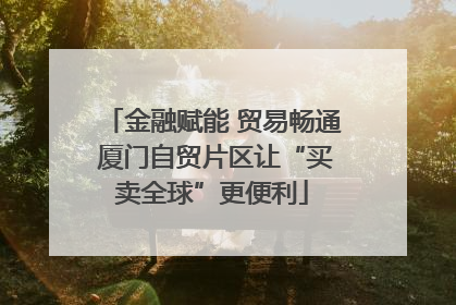 金融赋能 贸易畅通 厦门自贸片区让“买卖全球”更便利