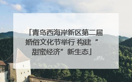青岛西海岸新区第二届婚俗文化节举行 构建“甜蜜经济”新生态