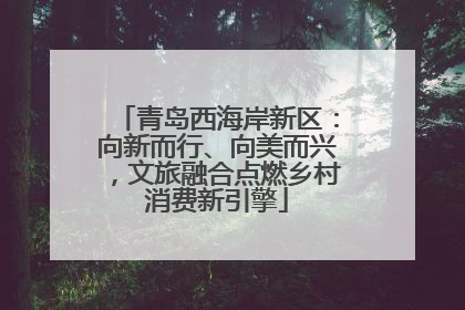 青岛西海岸新区：向新而行、向美而兴，文旅融合点燃乡村消费新引擎