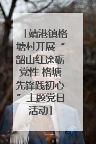 靖港镇格塘村开展“韶山红途砺党性 格塘先锋践初心”主题党日活动