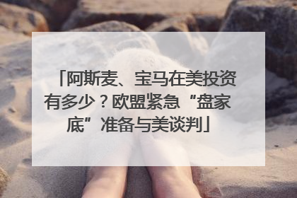 阿斯麦、宝马在美投资有多少？欧盟紧急“盘家底”准备与美谈判