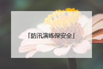 防汛演练保安全
