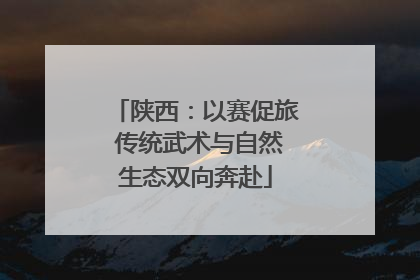 陕西：以赛促旅 传统武术与自然生态双向奔赴