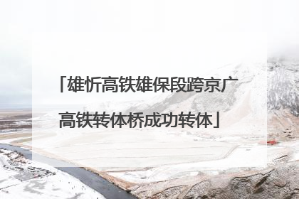 雄忻高铁雄保段跨京广高铁转体桥成功转体