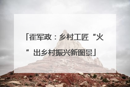 霍军政：乡村工匠“火”出乡村振兴新图景