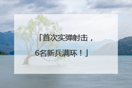 首次实弹射击，6名新兵满环！