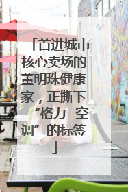 首进城市核心卖场的董明珠健康家，正撕下“格力=空调”的标签