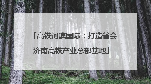 高铁河滨国际：打造省会济南高铁产业总部基地