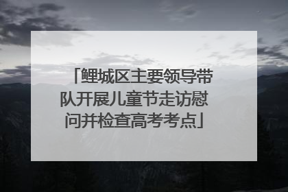 鲤城区主要领导带队开展儿童节走访慰问并检查高考考点