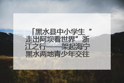黑水县中小学生“走出阿坝看世界”浙江之行——架起海宁黑水两地青少年交往交流交融新桥梁