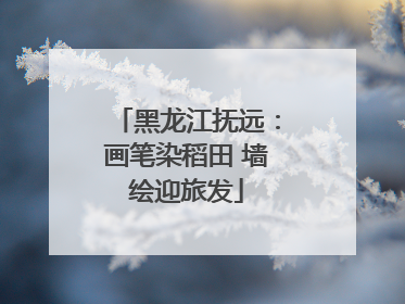 黑龙江抚远：画笔染稻田 墙绘迎旅发