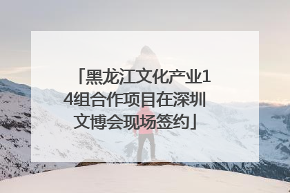 黑龙江文化产业14组合作项目在深圳文博会现场签约