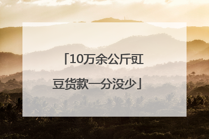 10万余公斤豇豆货款一分没少
