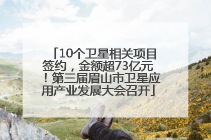 10个卫星相关项目签约，金额超73亿元！第三届眉山市卫星应用产业发展大会召开