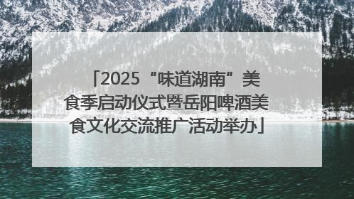 2025“味道湖南”美食季启动仪式暨岳阳啤酒美食文化交流推广活动举办