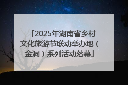 2025年湖南省乡村文化旅游节联动举办地（金洞）系列活动落幕