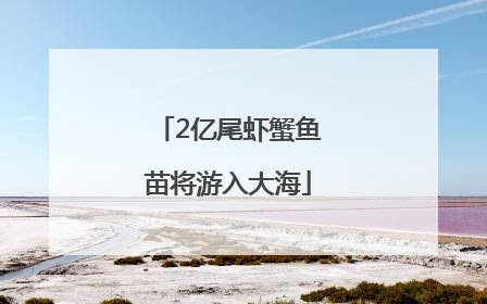 2亿尾虾蟹鱼苗将游入大海