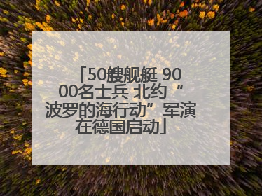 50艘舰艇 9000名士兵 北约“波罗的海行动”军演在德国启动