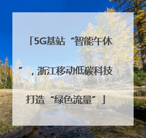 5G基站“智能午休”，浙江移动低碳科技打造“绿色流量”