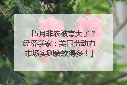 5月非农被夸大了？经济学家：美国劳动力市场实则疲软得多！