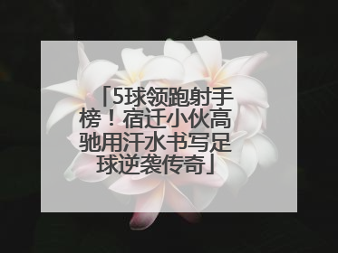 5球领跑射手榜！宿迁小伙高驰用汗水书写足球逆袭传奇