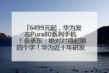 6499元起，华为发布Pura80系列手机！余承东：绝对对得起那四个字！华为近十年研发投入12490亿元