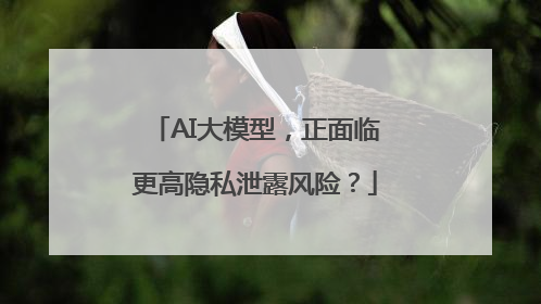 AI大模型，正面临更高隐私泄露风险？