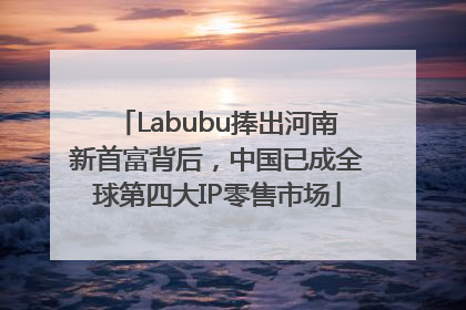 Labubu捧出河南新首富背后，中国已成全球第四大IP零售市场