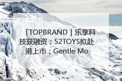 TOPBRAND｜乐享科技获融资；52TOYS拟赴港上市；Gentle Monster合作谷歌；Valentino传播官离职